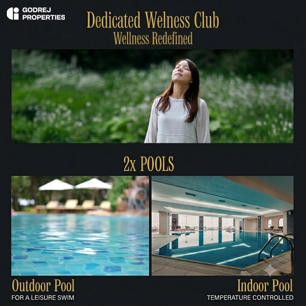 Godrej Samaris World-Class Amenities - Wellness Club & Pools